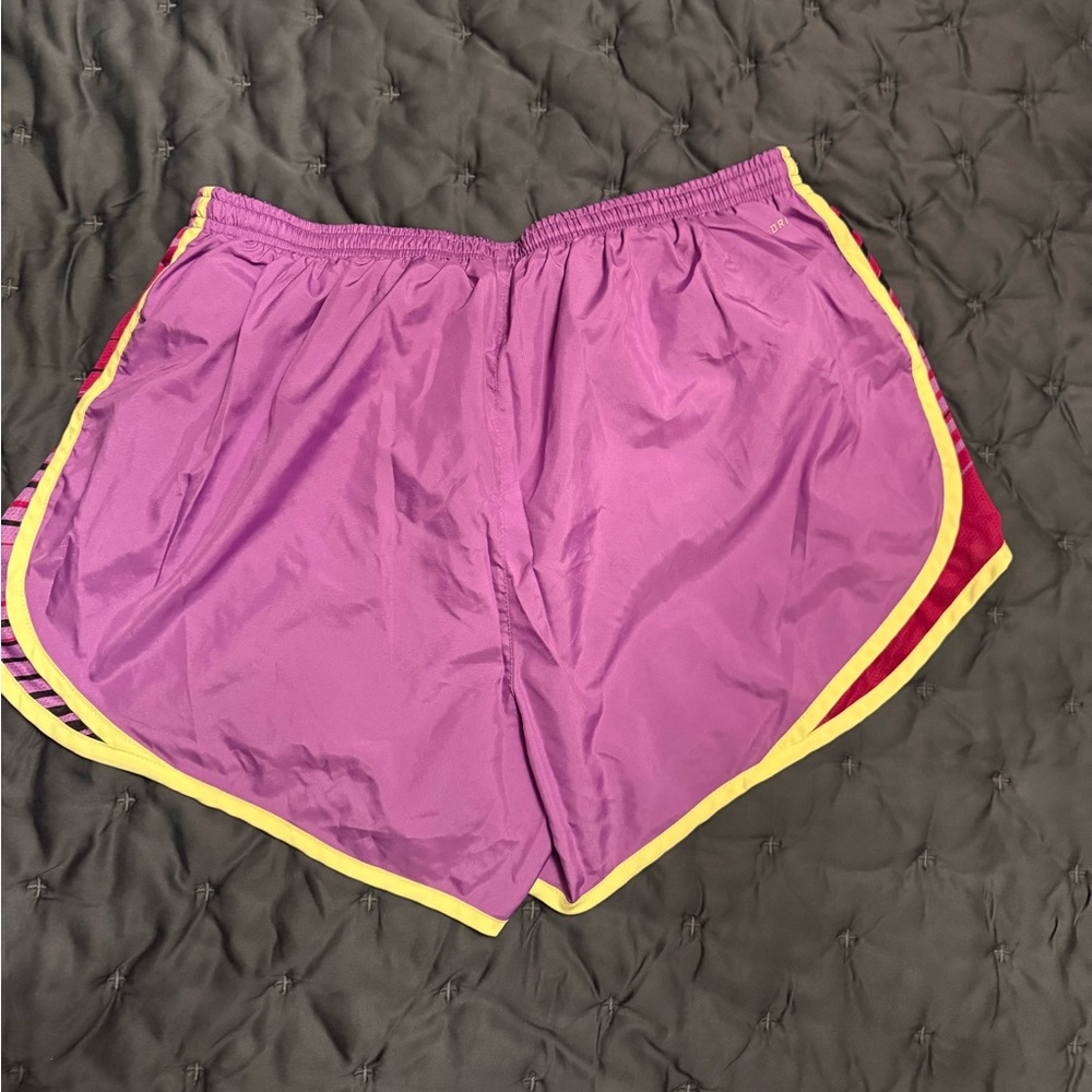 Nike Dri-Fit mid-2000s Women's Purple, Pink, and neon green Athletic Shorts - Picture 3 of 3